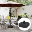 BASE PER OMBRELLONE QUADRATA RIEMPIBILE CON SABBIA O ACQUA FINO A 25KG, NERO