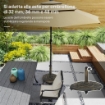 Base per Ombrellone in Resina da 20 kg Rotonda con Ruote e Freni, Bronzo