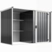 Capanno da Giardino in Acciaio Zincato, Porta Bloccabile, 231 x 125 x 162 cm, Grigio