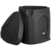 Compostiera da Giardino Triangolare Girevole con 3 Porte, 78x75x78 cm, Nero