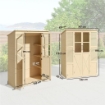 Capanno da Giardino Walk-in con Pavimento e 4 Finestre