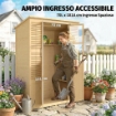 Capanno da Giardino Walk-in con Pavimento e 4 Finestre