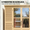Capanno da Giardino Walk-in con Pavimento e 4 Finestre