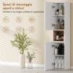 MOBILE DA BAGNO A 2 ANTE CON SPAZIO APERTO E RIPIANI REGOLABILI, IN LEGNO, 30X24X140 CM, BIANCO