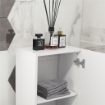 MOBILE BAGNO ALTO A COLONNA CON ANTE, 2 ARMADIETTI, MOBILETTO BAGNO SALVASPAZIO CON RIPIANI REGOLABILI PER SALA DA PRANZO SALOTTO SOGGIORNO, 35 X 25 X 120 CM, BIANCO LUCIDO