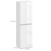 MOBILE BAGNO ALTO A COLONNA CON ANTE, 2 ARMADIETTI, MOBILETTO BAGNO SALVASPAZIO CON RIPIANI REGOLABILI PER SALA DA PRANZO SALOTTO SOGGIORNO, 35 X 25 X 120 CM, BIANCO LUCIDO