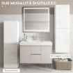 MOBILE BAGNO ALTO A COLONNA CON ANTE, 2 ARMADIETTI, MOBILETTO BAGNO SALVASPAZIO CON RIPIANI REGOLABILI PER SALA DA PRANZO SALOTTO SOGGIORNO, 35 X 25 X 120 CM, BIANCO LUCIDO