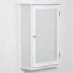 Specchio Bagno Contenitore con Anta Magnetica, Mobile Bagno con Specchio, Ripiano Regolabile, Bianco