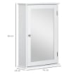 Specchio Bagno Contenitore con Anta Magnetica, Mobile Bagno con Specchio, Ripiano Regolabile, Bianco