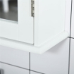 Specchio Bagno Contenitore con Anta Magnetica, Mobile Bagno con Specchio, Ripiano Regolabile, Bianco