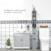 MOBILE COLONNA BAGNO CON RIPIANI APERTI E CASSETTI, IN LEGNO, 15X33X136.8 CM, GRIGIO