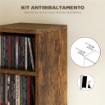 SET 2 MOBILI PORTA CD CON RIPIANI REGOLABILI PER 204 CD IN LEGNO, 21X22.5X88.5 CM, MARRONE RUSTICO