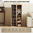 SET 2 MOBILI PORTA CD A 6 RIPIANI REGOLABILI PER 204 CD IN LEGNO, 21X22.5X88.5 CM, COLOR LEGNO
