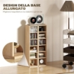SET 2 MOBILI PORTA CD CON RIPIANI REGOLABILI PER 204 CD IN LEGNO, 21X22.5X88.5 CM, ROVERE