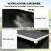 Capanno Giardino Metallo 163x90x179 cm, Porta Chiudibile, Prese d'Aria, Grigio Scuro