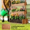 LETTO DA GIARDINO RIALZATO, FIORIERA VERTICALE IN LEGNO CON DRENAGGIO E RIVESTIMENTO.