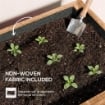 LETTO DA GIARDINO RIALZATO, FIORIERA VERTICALE IN LEGNO CON DRENAGGIO E RIVESTIMENTO.