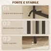 TAVOLO CONSOLLE CON RIPIANI APERTI A 3 LIVELLI, IN ACCIAIO, 55X30X85 CM, NERO