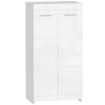 SCARPIERA DA INGRESSO MODERNA CON 5 RIPIANI REGOLABILI, 55X36X108 CM, BIANCO