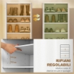 SCARPIERA DA INGRESSO MODERNA CON 5 RIPIANI REGOLABILI, 55X36X108 CM, BIANCO