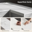 Scrivania Angolare a 6 Cassetti con Gancio Laterale e Prese Integrate, in Legno e Acciaio, 126x48x80 cm, Bianco