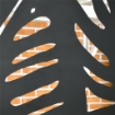 SEPARÈ A 3 ANTE VERTICALI IN ACCIAIO CON MOTIVO TROPICALE, 122X45X198 CM, NERO