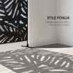SEPARÈ A 3 ANTE VERTICALI IN ACCIAIO CON MOTIVO TROPICALE, 122X45X198 CM, NERO
