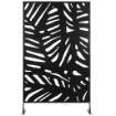 SEPARÈ A 3 ANTE VERTICALI IN ACCIAIO CON MOTIVO TROPICALE, 122X45X198 CM, NERO