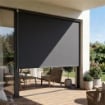 Tenda a Rullo Avvolgibile in Poliestere Anti-UV con Catenella, 240x160 cm, Grigio Scuro