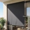 Tenda a Rullo Avvolgibile in Poliestere Anti-UV con Catenella, 240x160 cm, Grigio Scuro