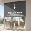 Tenda a Rullo Avvolgibile in Poliestere Anti-UV con Catenella, 240x160 cm, Grigio Scuro