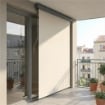 Tenda a Rullo Avvolgibile in Poliestere Anti-UV con Cassetta in Alluminio e Manovella, 250x160 cm, Bianco Crema