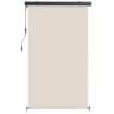 Tenda a Rullo Avvolgibile in Poliestere Anti-UV con Cassetta in Alluminio e Manovella, 250x160 cm, Bianco Crema