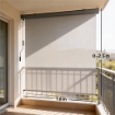 Tenda a Rullo Avvolgibile in Poliestere Anti-UV con Cassetta in Alluminio e Manovella, 250x160 cm, Bianco Crema