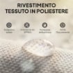 Tenda a Rullo Avvolgibile in Poliestere Anti-UV con Cassetta in Alluminio e Manovella, 250x160 cm, Bianco Crema