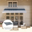 Telo di Ricambio per Tenda Parasole Retrattile 4x3 m in Poliestere Anti UV 50+ Grigio