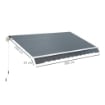 Telo di Ricambio per Tenda Parasole Retrattile 4x3 m in Poliestere Anti UV 50+ Grigio