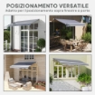 Telo di Ricambio per Tenda Parasole Retrattile 4x3 m in Poliestere Anti UV 50+ Grigio