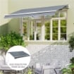 Telo di Ricambio per Tenda Parasole Retrattile 4x3 m in Poliestere Anti UV 50+ Grigio