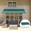 TELO DI RICAMBIO PER TENDA PARASOLE RETRATTILE 3X2.5 M IN POLIESTERE ANTI UV 50+ VERDE