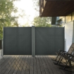 Divisore da Giardino Regolabile Anti UV con Maniglia, in Metallo e Poliestere 180 g/m¦, 600x180 cm, Grigio