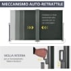 Divisore da Giardino Regolabile Anti UV con Maniglia, in Metallo e Poliestere 180 g/m¦, 600x180 cm, Grigio