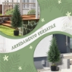 Set 2 Piante Finte di Cipressi Alberi Anti-UV, Ï40x90 cm, Verde