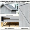 CASETTA IN LEGNO, 77X52.5X178CM, ARMADIO CON BANCO LAVORO RIBALTABILE