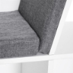 Mobile Libreria a 6 Sezioni 2 in 1 con Cuscini Morbidi, in Legno, Spugna e Poliestere, 102x30x61 cm, Bianco