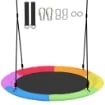 ALTALENA NIDO PER BAMBINI 3-8 ANNI CON CORDE E CINGHIE, IN PE E TESSUTO OXFORD, 100X100X180 CM, MULTICOLORE