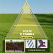 STRUTTURA PER ALTALENA DA GIARDINO CON 2 GANCI, IN ACCIAIO, 128X155X157 CM, GIALLO E BLU