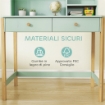 Scrivania per Bambini 5-12 Ani con 3 Ripiani e 2 Cassetti, in Legno, 90x52x105 cm, Verde