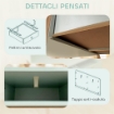 Scrivania per Bambini 5-12 Ani con 3 Ripiani e 2 Cassetti, in Legno, 90x52x105 cm, Verde