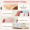 Scaffale Portagiochi Bambini in Legno FSC, 2 Contenitori Rimovibili in Tessuto e Ripiani, per Cameretta, Rosa